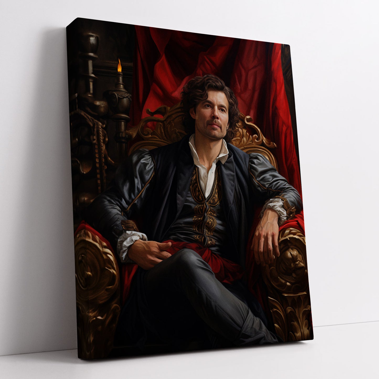 "The Lord" canvas art print, showcasing a regal portrait, perfect for sophisticated home decor.
