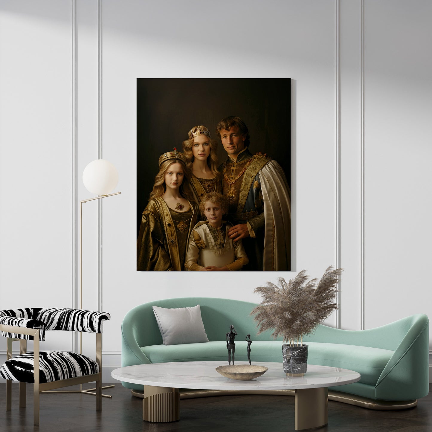 Historical family portrait art print. Royalty art adds character to your space. Timeless family portrayal.