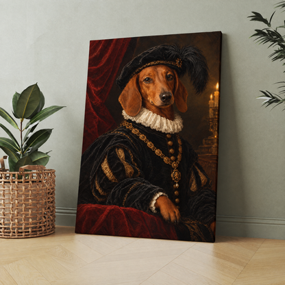 The Pet Lord custom dog portrait printed on canvas, personalized gift idea for dog lovers