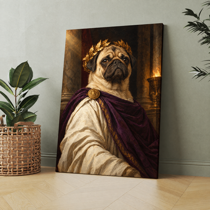 The Pet Emperor custom dog portrait printed on canvas, personalized gift idea for dog lovers